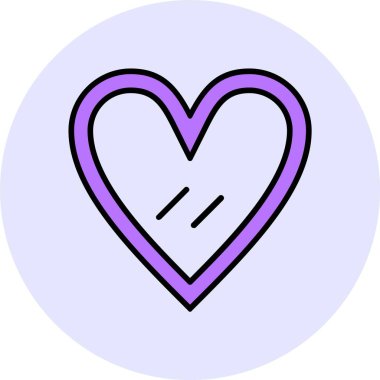 kalp web simgesi vektör illüstrasyonu