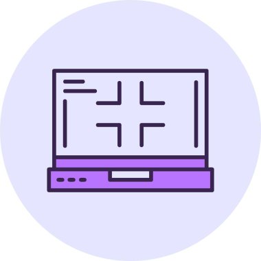 Tam ekran ağ ikonu vektör illüstrasyonundan çık