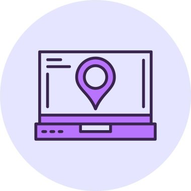 konum web simgesi vektör illüstrasyonu