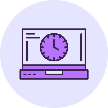 saat web simgesi vektör illüstrasyonu