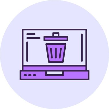 Çöp Ağı ikonu vektör illüstrasyonu