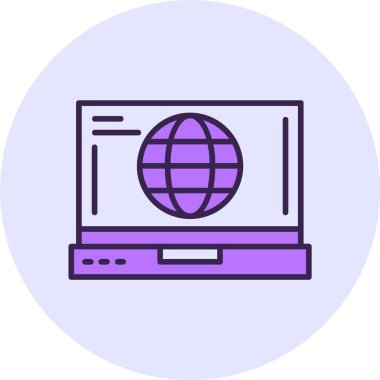 dünya web simgesi vektör illüstrasyonuName