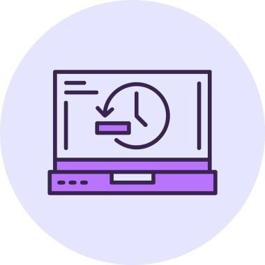 Geçmiş web simgesi vektör illüstrasyonu