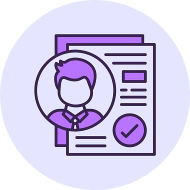 Kabullenme web simgesi vektör illüstrasyonu