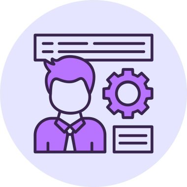 HR web simgesi vektör illüstrasyonu