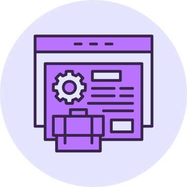 Portföy web simgesi vektör illüstrasyonu