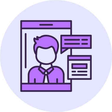 Telefon Görüşmesi Web simgesi vektör çizimi