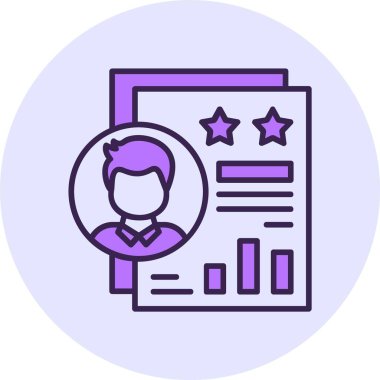 Performans İncelemesi Web simgesi vektör illüstrasyonuName