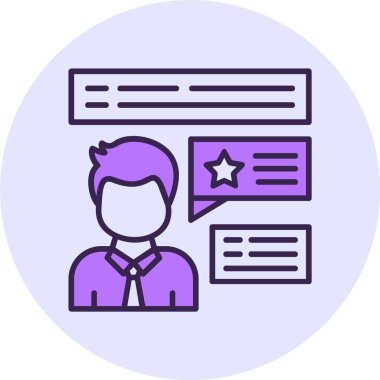 Geri besleme web simgesi vektör illüstrasyonu