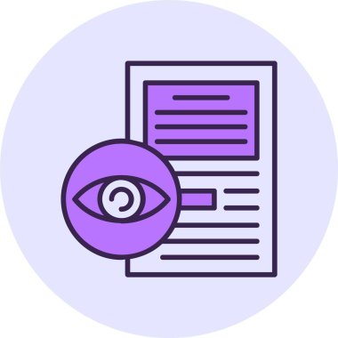 Vision Web simgesi vektör illüstrasyonu