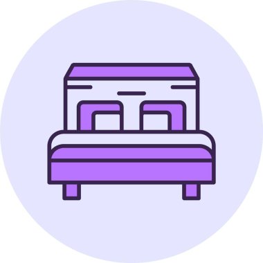 yatak ağı ikonu vektör illüstrasyonu