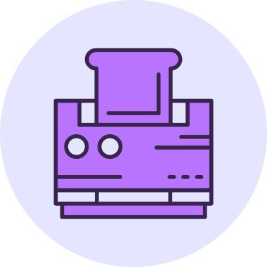 Ekmek kızartma makinesi web simge vektör çizim