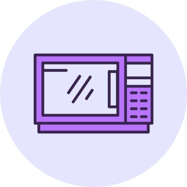 Mikrodalga ağ ikonu vektör illüstrasyonu