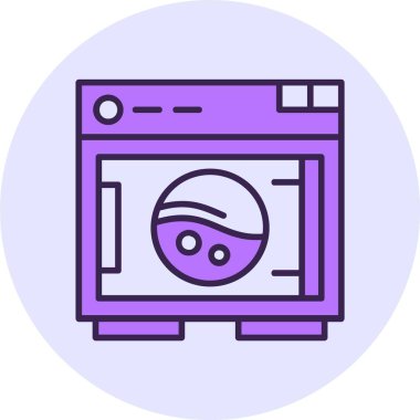 çamaşır makinesi web simgesi vektör çizimi