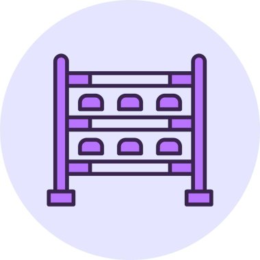  Ayakkabı askısı ağ ikonu vektör illüstrasyonu