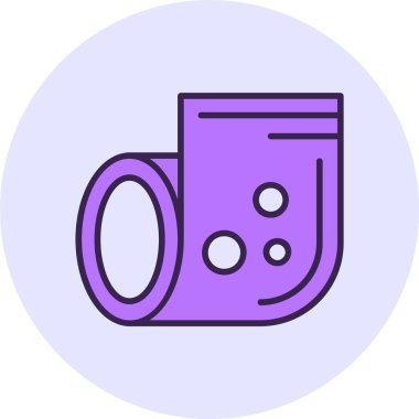 tuvalet kağıdı web simgesi vektör illüstrasyonu