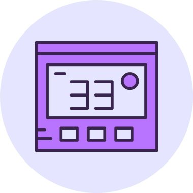 Termostat web simgesi vektör çizimi