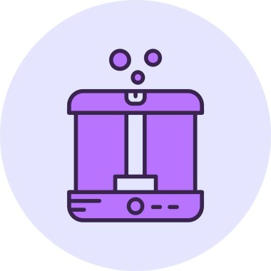 Nemlendirici ağ simgesi, basit vektör illüstrasyonu