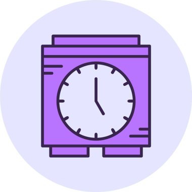 Alarm saati simgesi, vektör illüstrasyonu 