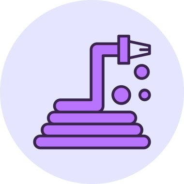 Bahçe hortumu simgesi, vektör çizimi 