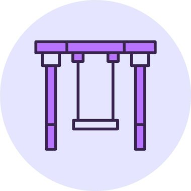 Salıncak ağ simgesi, basit vektör illüstrasyonu