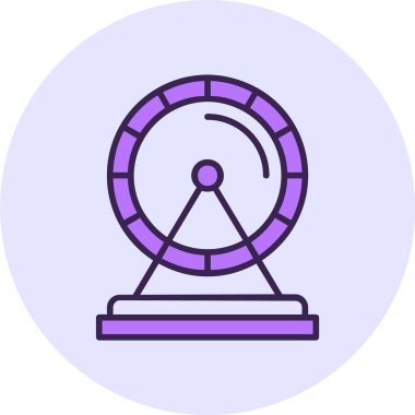 Hamster tekerleği vektör illüstrasyonu