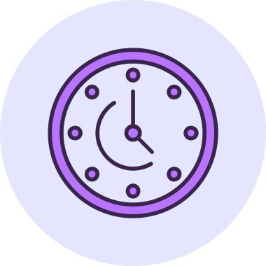 Saat web simgesi, basit vektör illüstrasyonu