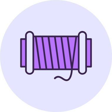 İplik makarası ağ ikonu vektör illüstrasyonu