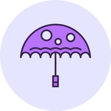 şemsiye ağ simgesi vektör illüstrasyonu