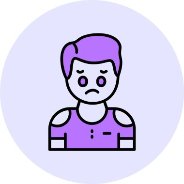 Pişmanlık web simgesi, basit vektör illüstrasyonu