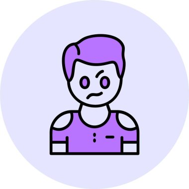 Sinirlendirme web simgesi, basit vektör illüstrasyonu