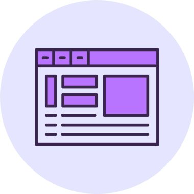 Web sayfası simgesi. İnternet simgesi. İnternet sitesi tabelası. Tarayıcı simgesi. Genel ağ kavramı 