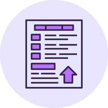 SERP web simgesi, basit vektör illüstrasyonu