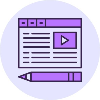 İçerik simgesi vektör illüstrasyon tasarımı