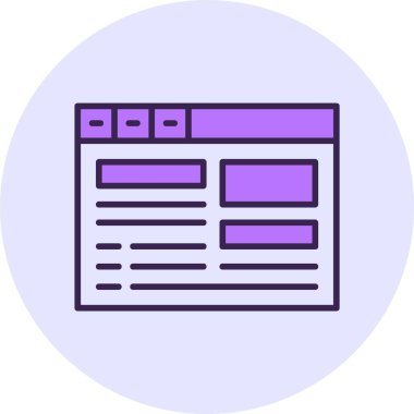 Web günlüğü simgesi, basit vektör illüstrasyonu