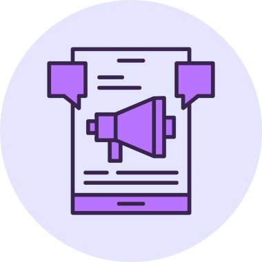 Sosyal ortam simgesi vektör illüstrasyonu