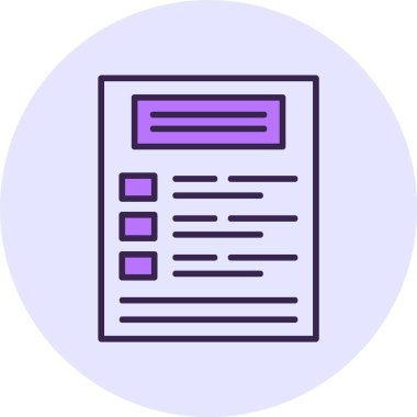 Kontrol listesi simgesinin vektör illüstrasyonu 