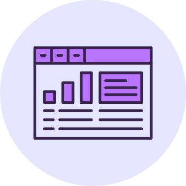 Analizler. Web simgesi basit tasarım