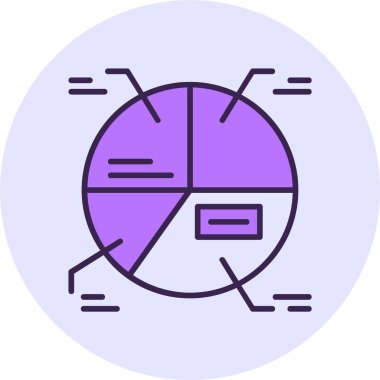 Pasta grafiği vektör illüstrasyonu 