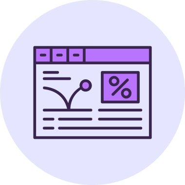 Sıçrama oranı web simgesi, basit vektör illüstrasyonu