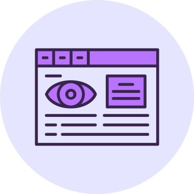 Sayfa görünümleri ikon vektör illüstrasyonu