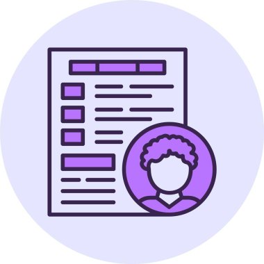 Eşsiz ziyaretçi simgesi vektör illüstrasyonu