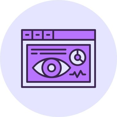 İzlenimler web simgesi, basit vektör illüstrasyonu