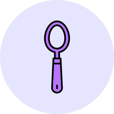 Spoon web simgesi, basit vektör illüstrasyonu