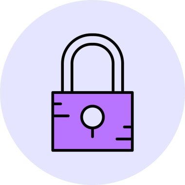 basit vektör illüstrasyonunu kilitle