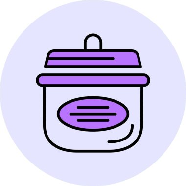 vektör pişirme pot ikon vektör çizimi 