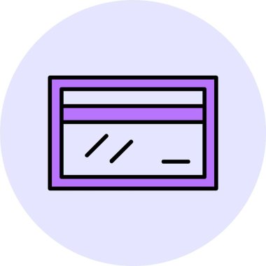 Kredi kartı ikonu vektör illüstrasyonu 