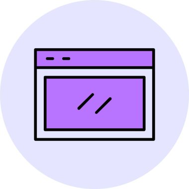 Web sitesi simgesi, basit vektör illüstrasyonu