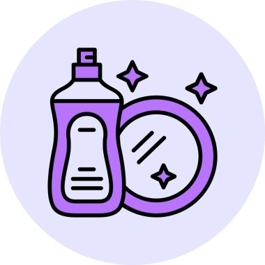 bulaşık yıkama ikonu vektör çizimi 