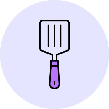 Spatula web simgesi, basit vektör illüstrasyonu